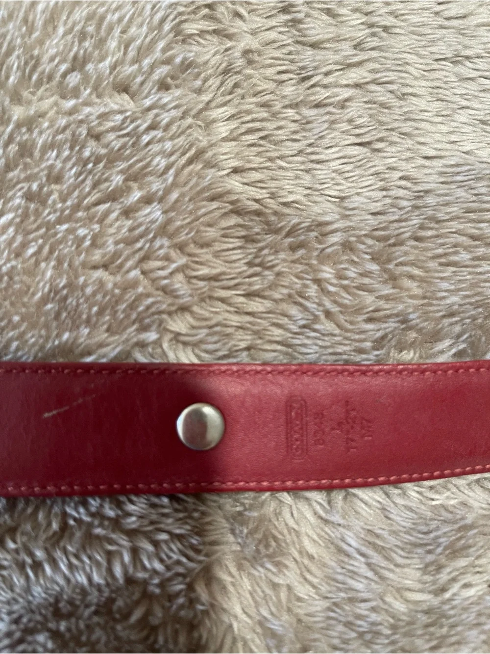 Coach Red Leather Dog Collar | Size Large ❤️🐾